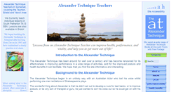 Desktop Screenshot of alexander-technique-teachers.co.uk